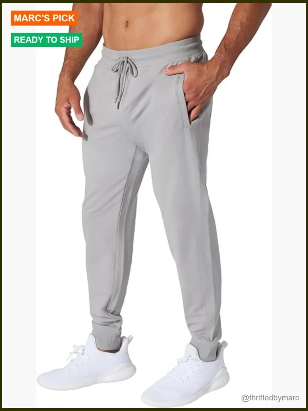 Men's Tactical Side Pocket Jogger Pants - Cargo Joggers with Zipper Pockets